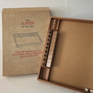 Wood Deluxe Clapper Dice Game, 1960s Era, with box